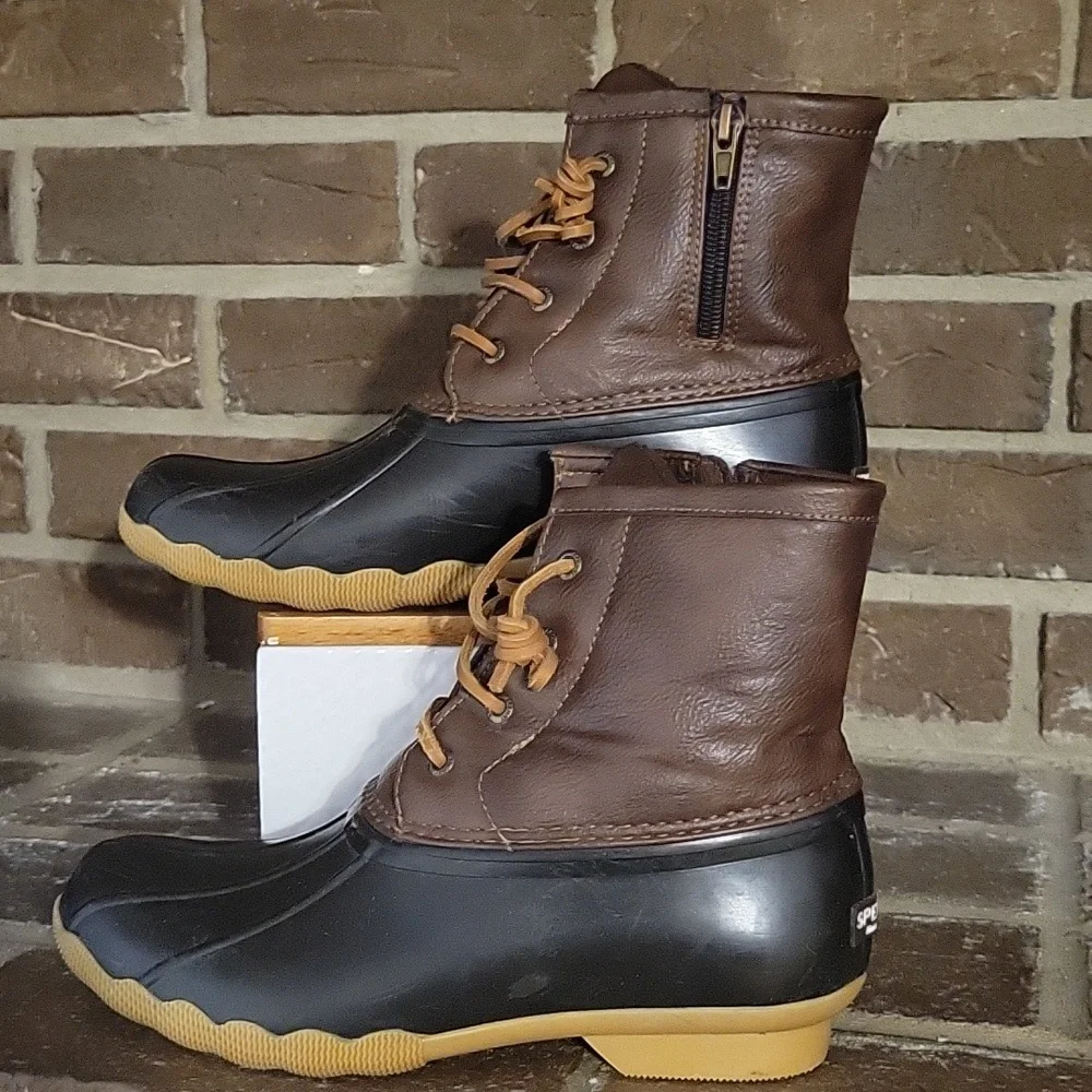 Sperry‎ Saltwater Duck Boots Girl 5M Top Sider Brown Girls Waterproof Rain Shoes